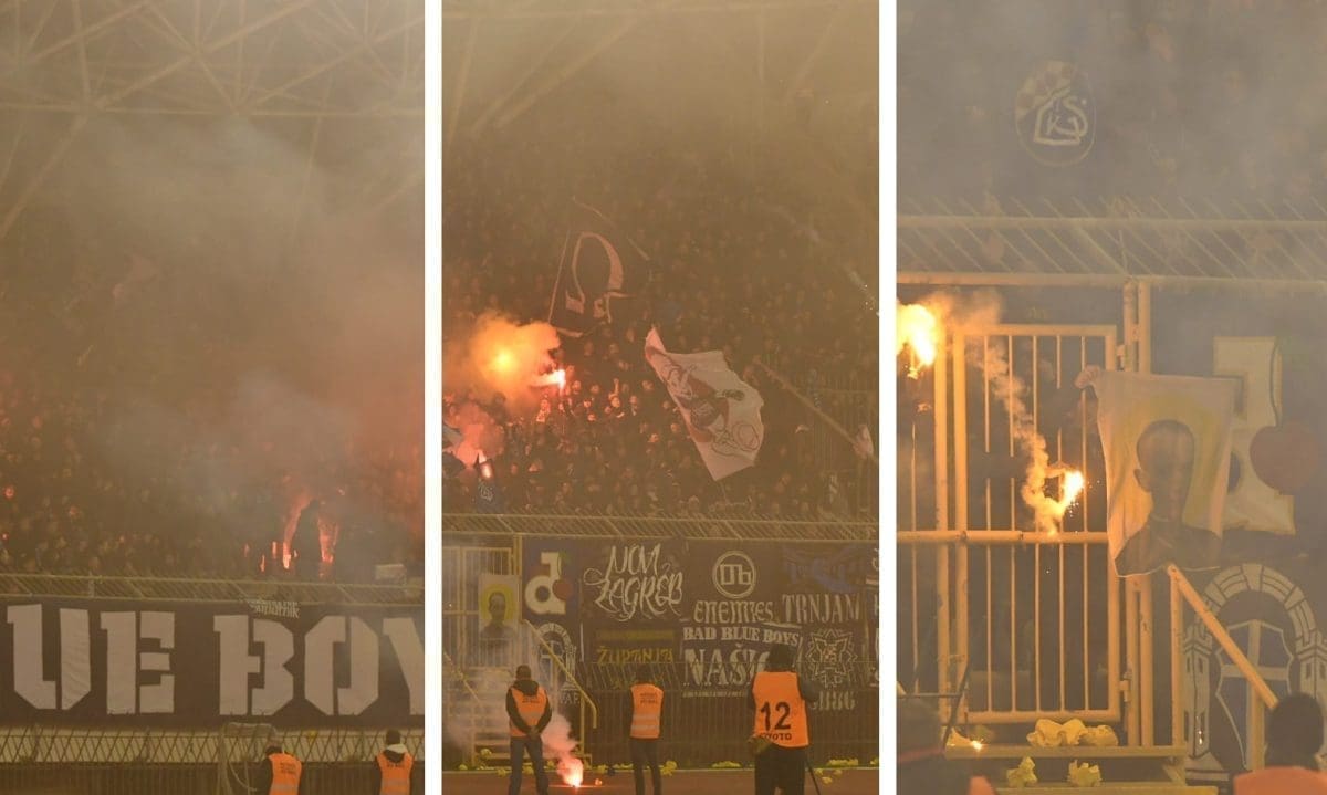 PUNO DOGAĐAJA NA TRIBINAMA Navijači Dinama iskoristili pirotehniku, u jednom trenutku bakljada je bila na sve strane