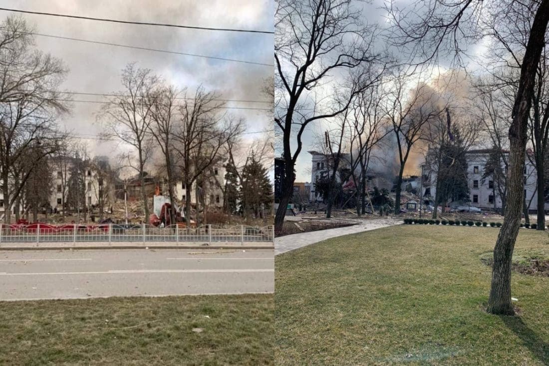 Objavljena satelitska snimka: Ispred granatiranog kazališta pisalo "djeca"