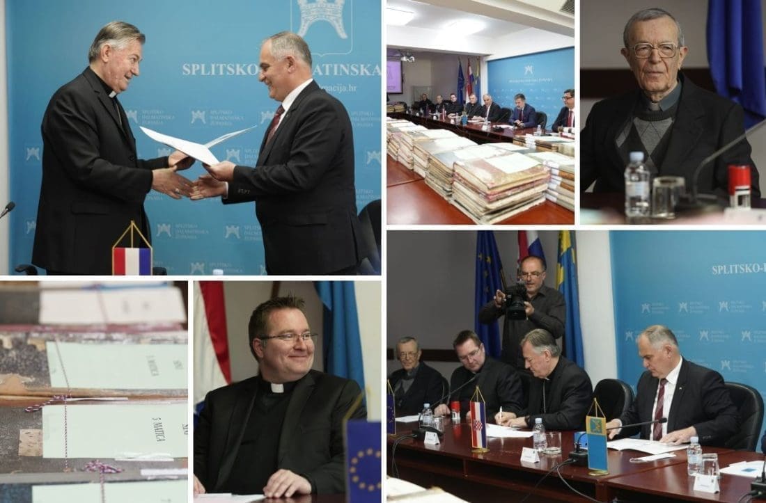 MATIČNE KNJIGE VRAĆENE CRKVI Župan Boban: "Ovo su knjige u kojima je svatko zapisan. U njima je pisana povijest zaseoka, ljudi, obitelji i kuća"