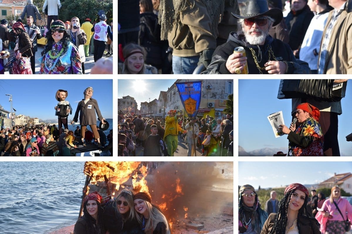 SHOW U KAŠTELIMA Vesele maškare paradirale ulicama, na rivi zapalili krnju: "Svatko vidi ono što želi"