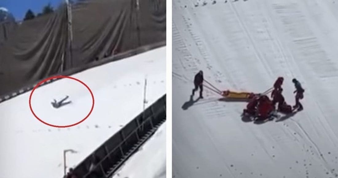 UZNEMIRUJUĆI PRIZORI Stravičan pad skakača, liječnici hitno reagirali i ukazali mu pomoć