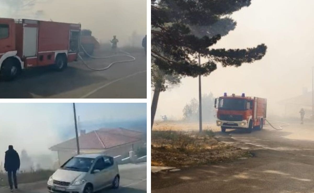 GUSTI DIM I VELIKA BUKTINJA KOD MAKARSKE Požar gasi više od 50 vatrogasaca, 'dignute na noge' mnoge postojbe. Kanader je na terenu...