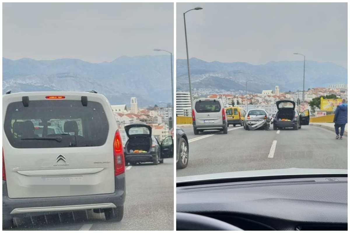 SUDAR ČETIRIJU AUTOMOBILA KOD MALL-a Prometna u Vukovarskoj ulici, stvaraju se ogromne gužve