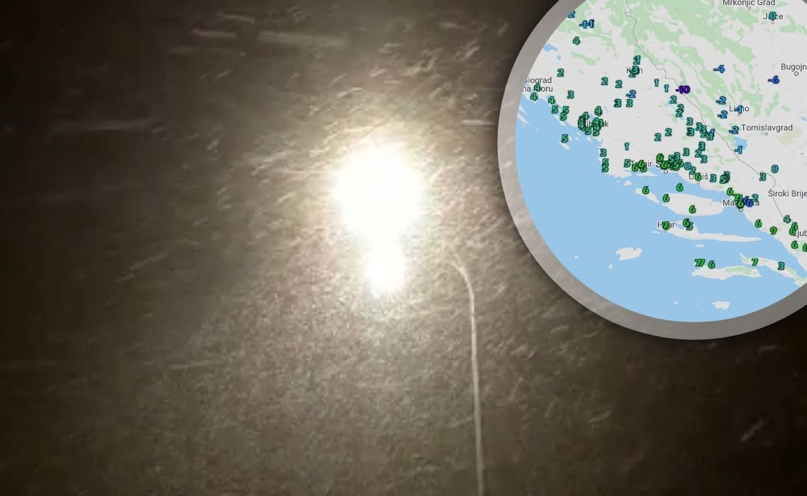POVRATAK ZIME Na Dinari osjet hladnoće čak -23°C, snježne pahulje nadomak Splita. Prava hladnoća tek dolazi!