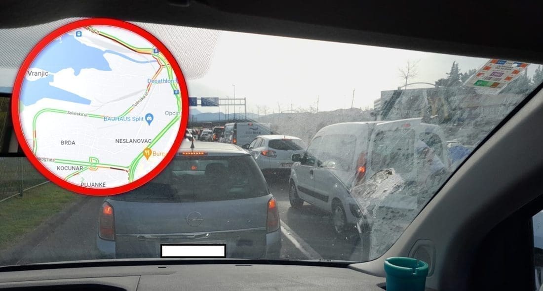 SPLIĆANI 'ZATOČENI' U PROMETU Grad je u 'crvenom', nesnosne gužve na glavnim gradskim prometnicama. Imamo i fotografiju