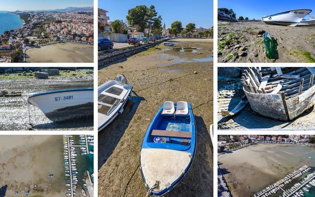 OSEKA STOLJEĆA "Nestalo" more, povijesni prizori iz Stobreča: "Ne pamtimo ovako nisku razinu mora"