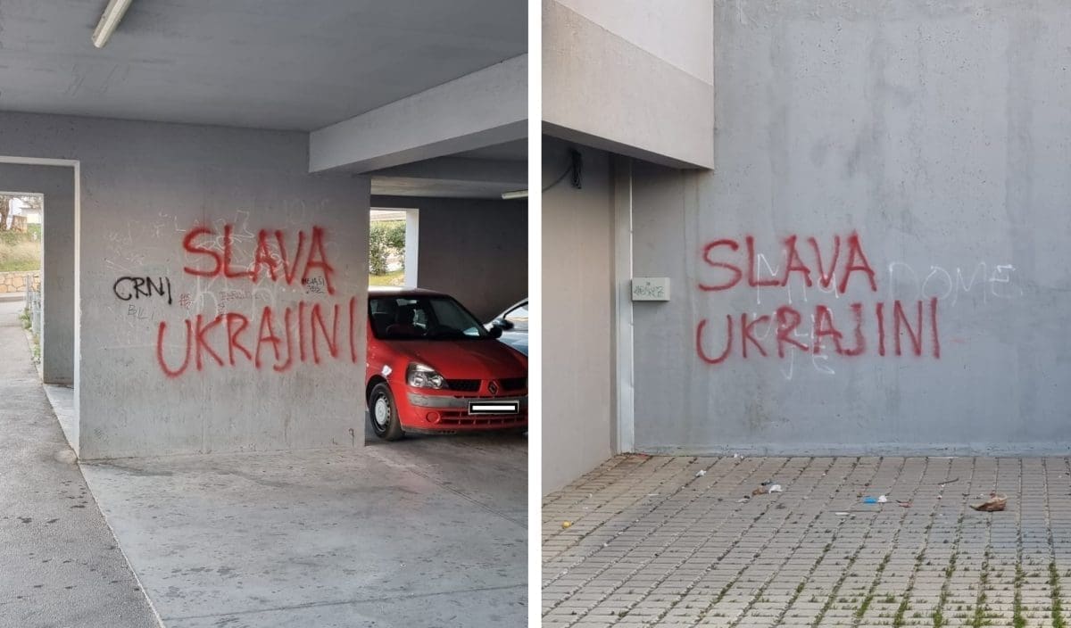 RATNE STRAHOTE ŠOKIRALE SVIJET Split od početka daje podršku Ukrajini, na istoku grada osvanuli natpisi "Slava Ukrajini"