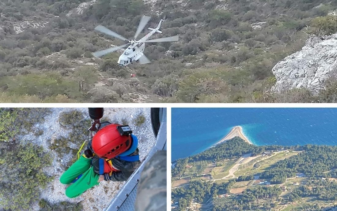AKTIVIRALE SE ZRAČNE SNAGE Akcija spašavanja na Braču, nastradala dvojica muškaraca: "Izuzetno težak teren za kretanje"