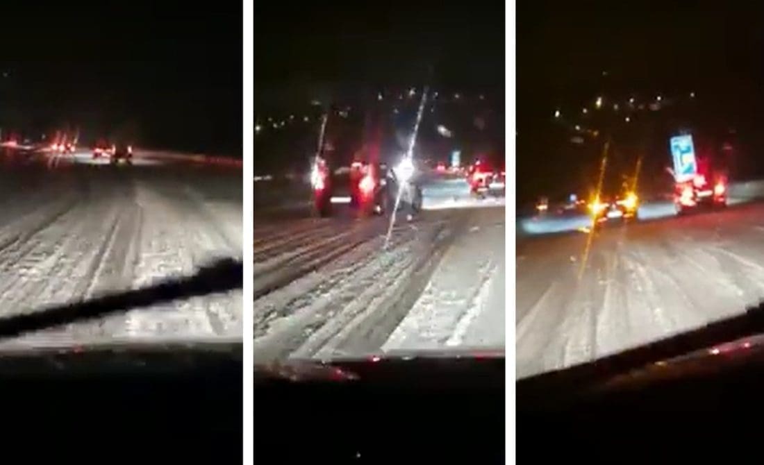 BRZA CESTA SOLIN KLIS POD LEDOM! Ovako izgleda prometnica nakon nevremena