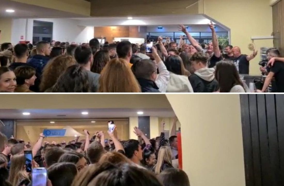 PARTY NE PRESTAJE Nastavila se zabava na Gripama, i na izlazu iz dvorane se ori dobro poznata pjesma. Sve smo snimili...