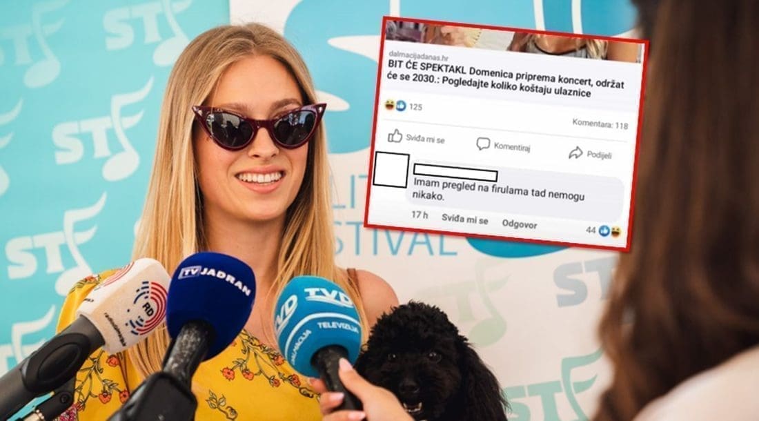 JESTE LI OVO PRIMIJETILI? Domenica najavila koncert za 2030., komentar jednog Splićanina nasmijao Facebook: "Ne mogu tada..."
