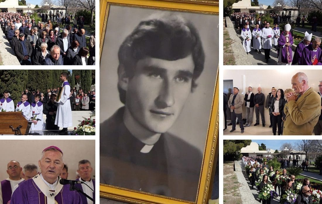 RIJEKE LJUDI NA LOVRINCU Na posljednji počinak ispraćen don Ljubo Bodrožić