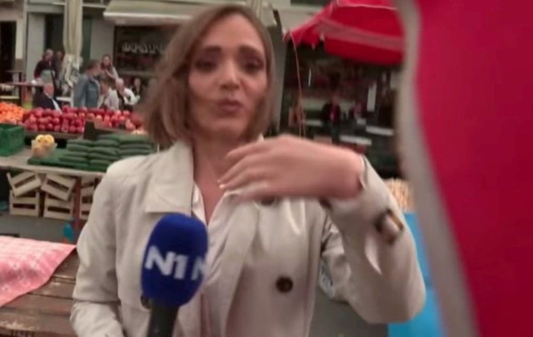 NEZGODA PRIJE EMTIRANJA Pogledajte što se reporterki N1 dogodilo prije javljanja uživo