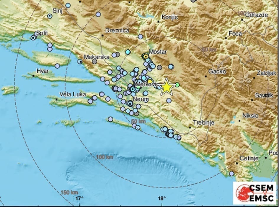 NOVI POTRES KOD STOCA Osjetio se i u Dalmaciji: "Ležao sam, a onda je počelo tresti..."