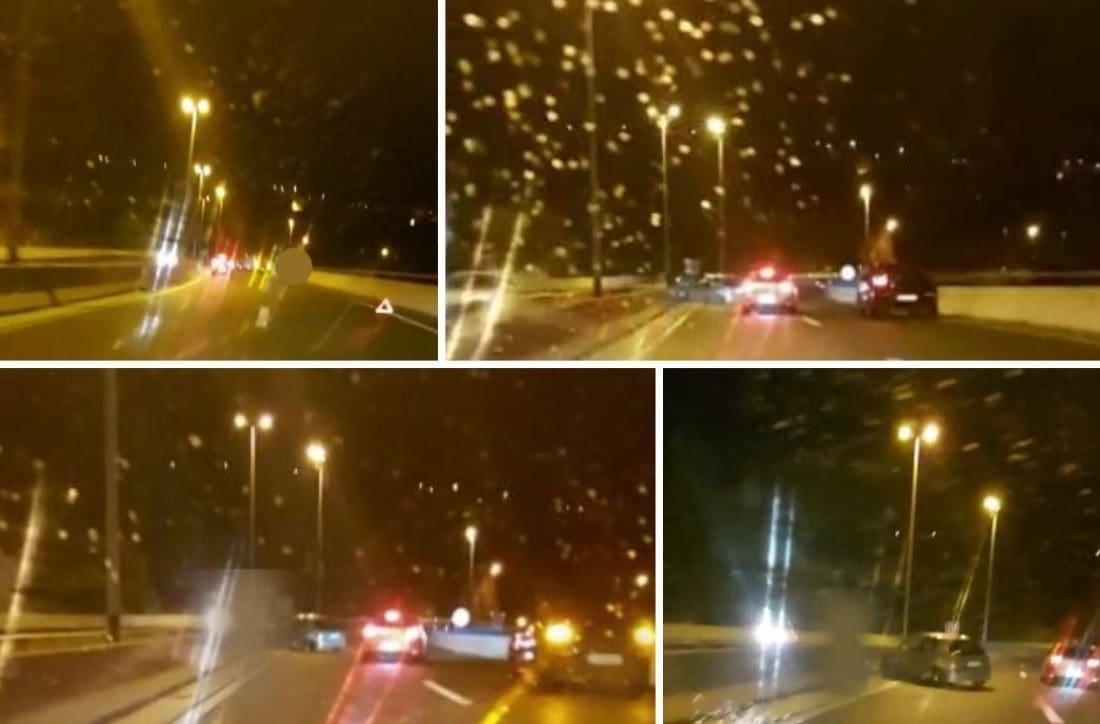 NESREĆA NA BRZOJ CESTI Automobil udario u zaštitnu ogradu