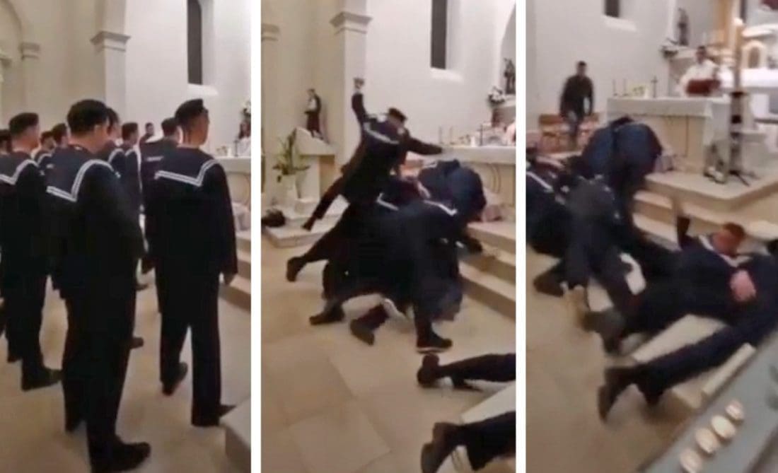 Ovaj se žudija prilično uživio u ulogu: Pogledajte padanje "mornara" pred oltar u Baškoj Vodi