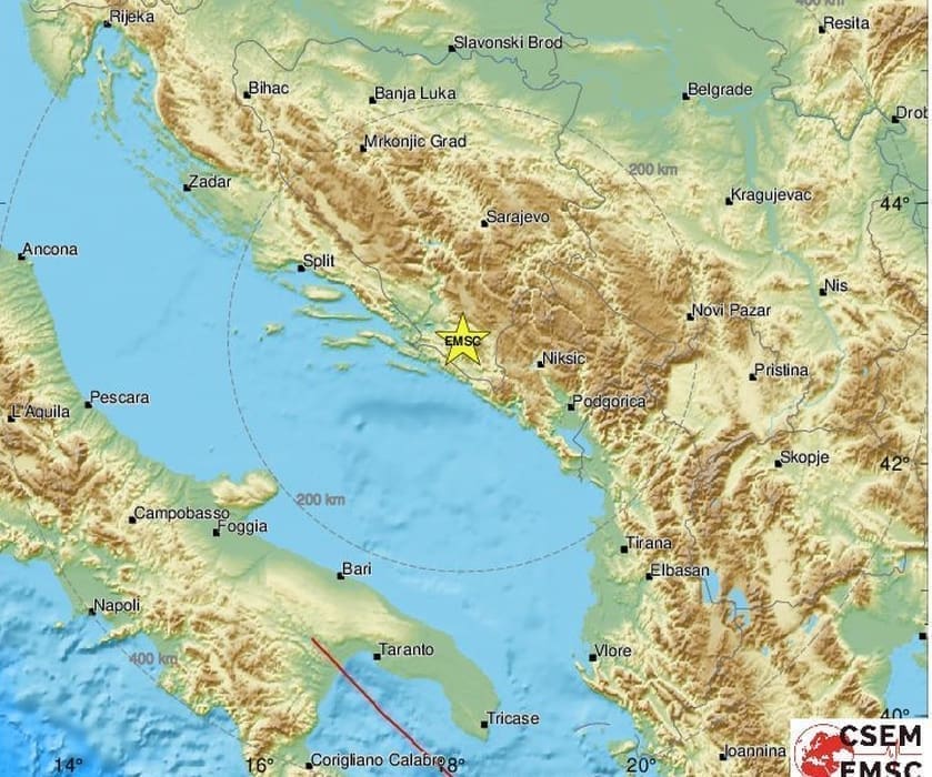 OPET ZATRESLO JUG BIH Potres se osjetio i u dijelu Dalmacije: "Sekunda, ali jako"