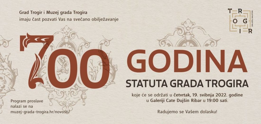 700 GODINA STATUTA GRADA Trogir slavi veliku obljetnicu!