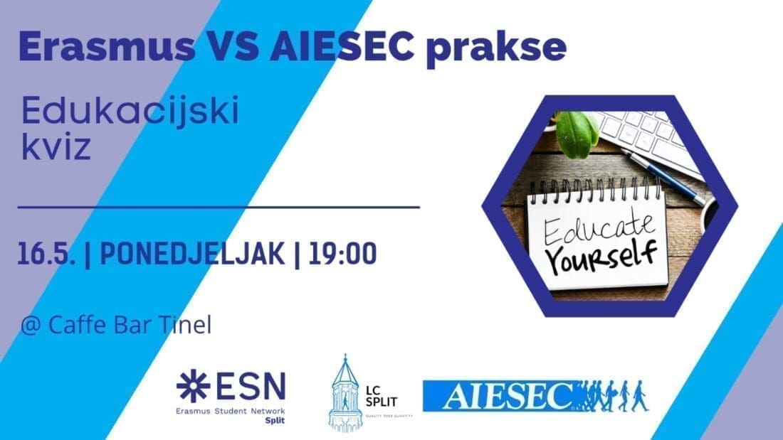 AIESEC Split i ESN Split organiziraju edukacijski kviz za studente