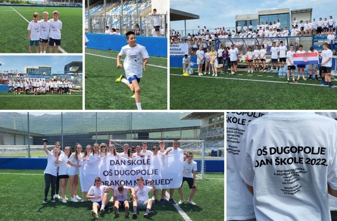 Ništa neobično, a opet rijetko viđeno: učenici i učitelji Osnovne škole Dugopolje obilježili Dan škole nizom sportskih događanja