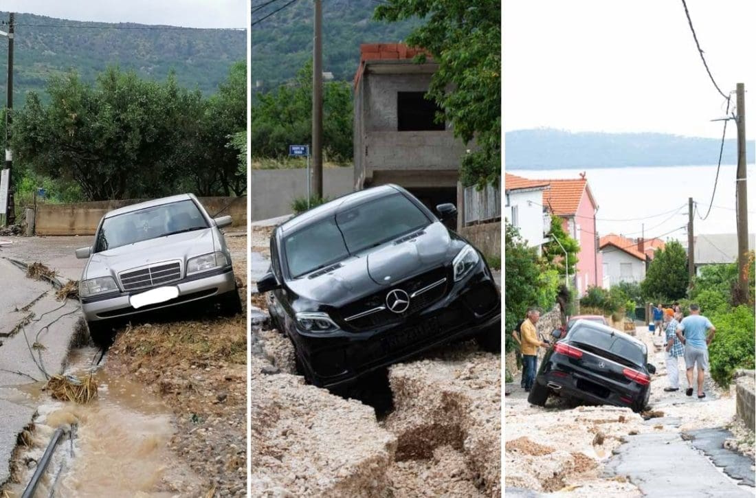 Popravljaju se posljedice nevremena u Kaštelima koje traže hitnost: vatrogasci i ostale službe još nemaju točnu informaciju o broju intervencija