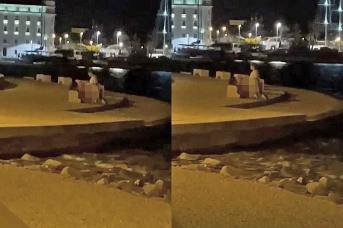 BEZ IMALO SRAMA Par se u centru Splita prepustio strastima: "A ljudi moji, šta je ovo"