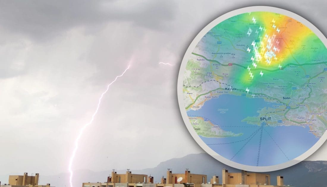 JAKO NEVRIJEME U OKOLICI SPLITA Olujni oblak iznad Kozjaka dosezao 10 kilometara, crni komadi pepela padali po Splitu