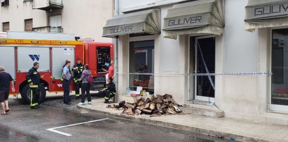 Izgorjela trgovina Guliver: još nije poznat uzrok požara ni materijalna šteta