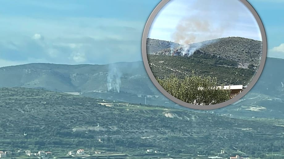 PLANULO IZNAD TROGIRA Brzom intervencijom vatrogasaca spriječeno daljnje širenje vatre