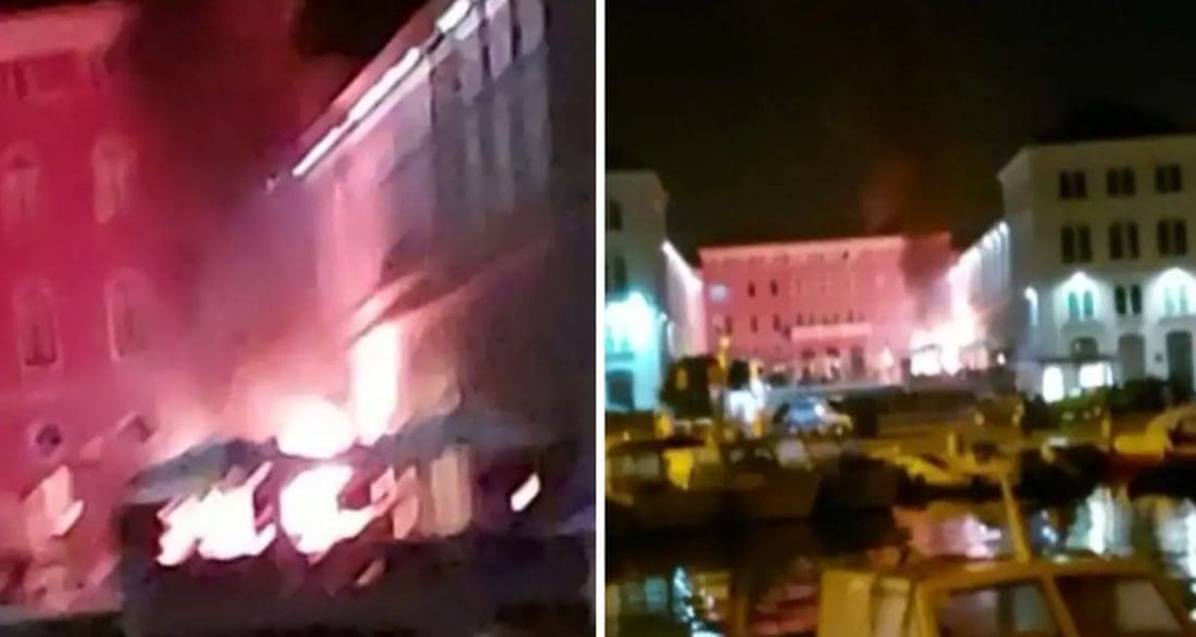 BUKTINJA U CENTRU SPLITA Izgorjela nadstrešnica, vatra se širila na dio zgrade. Vatrogasci pohitali na teren...