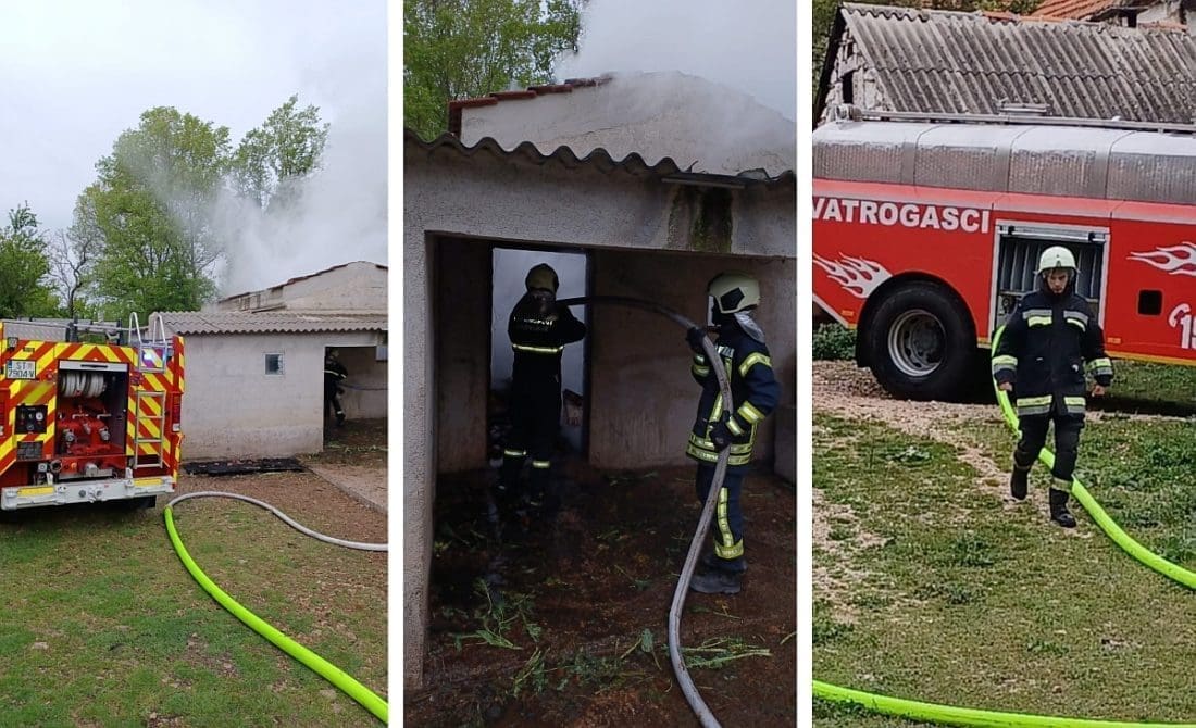 ŠTALU U ZAGORI PROGUTALA VATRA Izgorjele tri životinje, na terenu 19 vatrogasaca