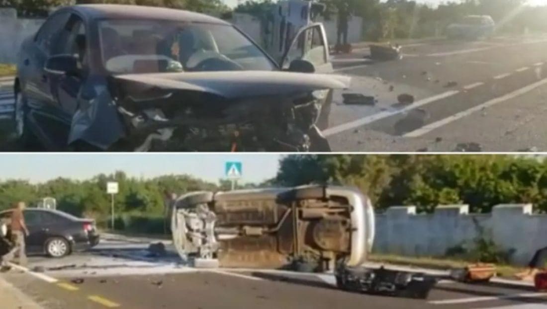 TEŠKA PROMETNA U DALMACIJI Sudarila se dva vozila, troje ozlijeđenih, izbio i požar