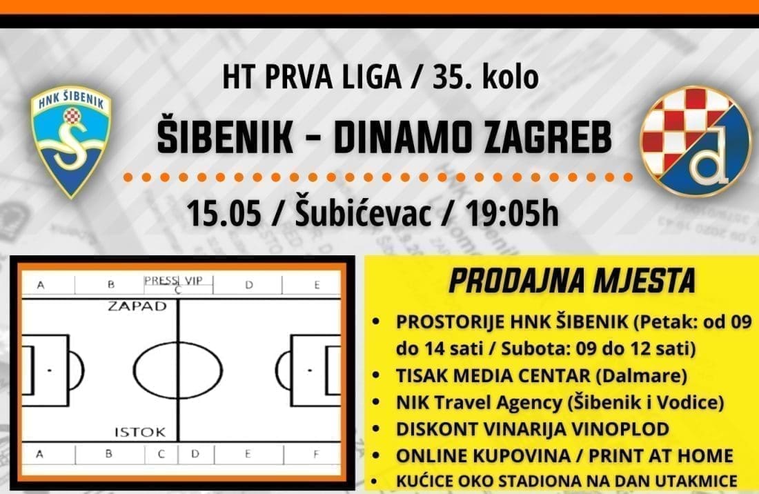 UTAKMICA VISOKOG SIGURNOSNOG RIZIKA Dinamo stiže na Šubićevac, oglasila se policija