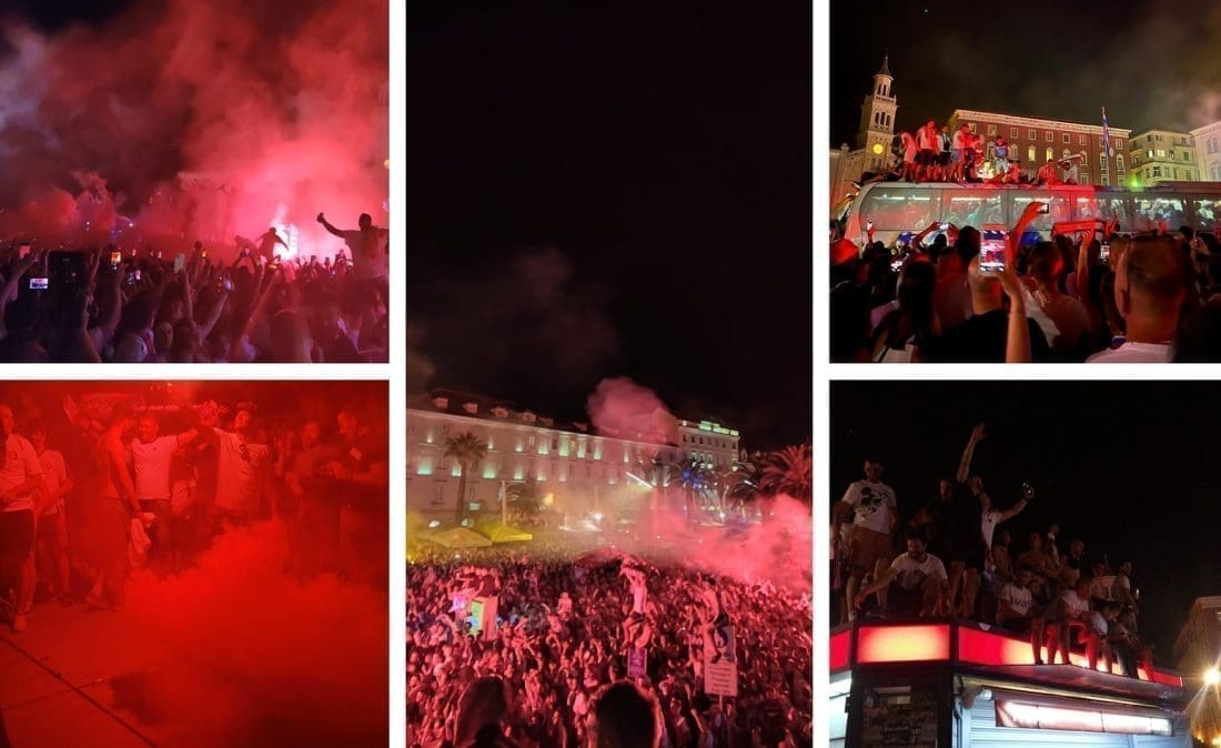 'EKSPLODIRALA' SPLITSKA RIVA Igrači Hajduka su stigli, pale se baklje, ori se pjesma