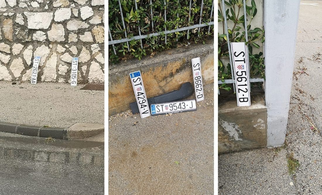 "Pomor" automobilskih tablica po kaštelanskim cestama