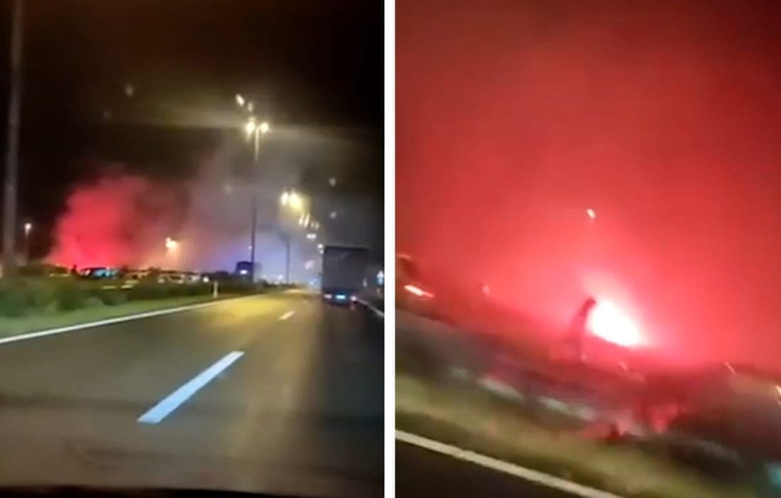 OGROMNA TUČNJAVA Stravične scene na autocesti, nešto gori kod odmorišta Desinec...