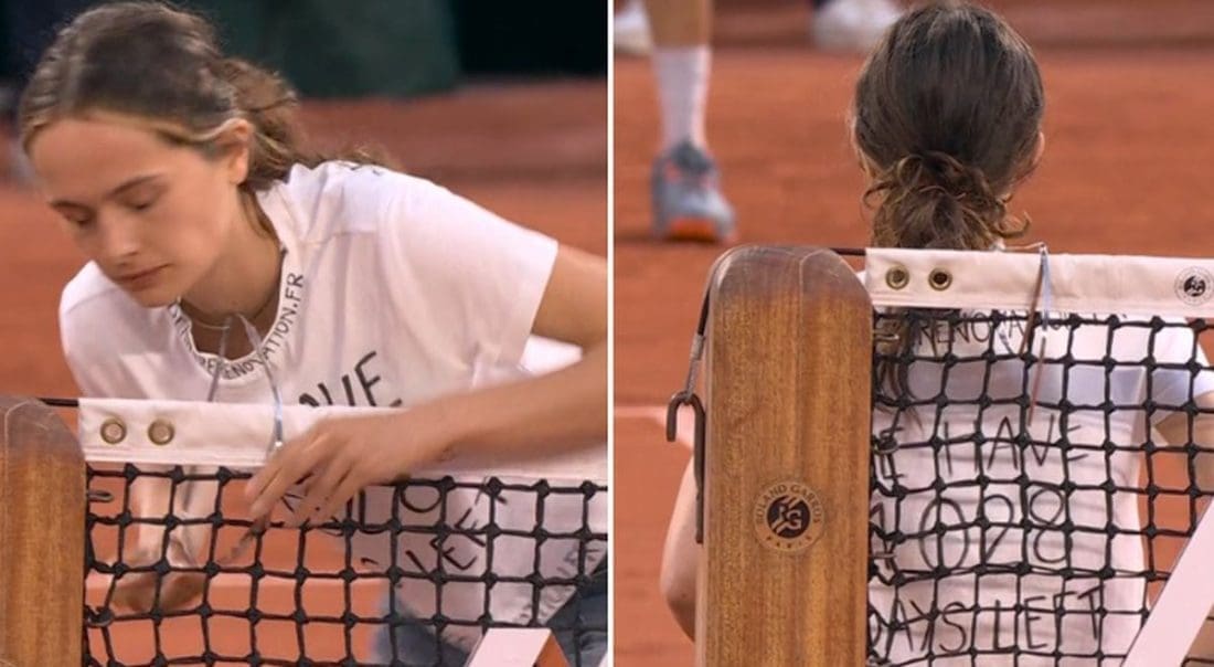 BIZARAN PREKID ČILIĆEVA MEČA Žena se zavezala za mrežu s misterioznom porukom