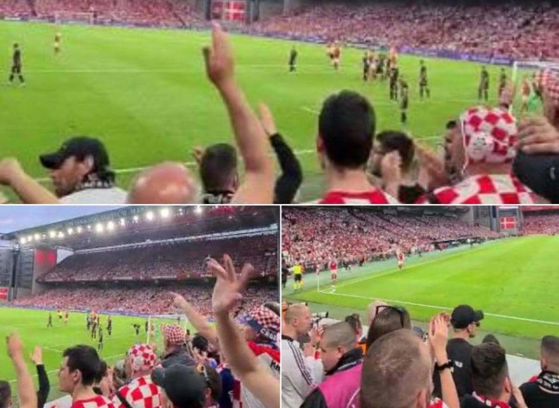 PRAVA LUDNICA NA STADIONU Na Parkenu Vatrene bore vjerni navijači, ori se 'Hrvatska, Hrvatska'