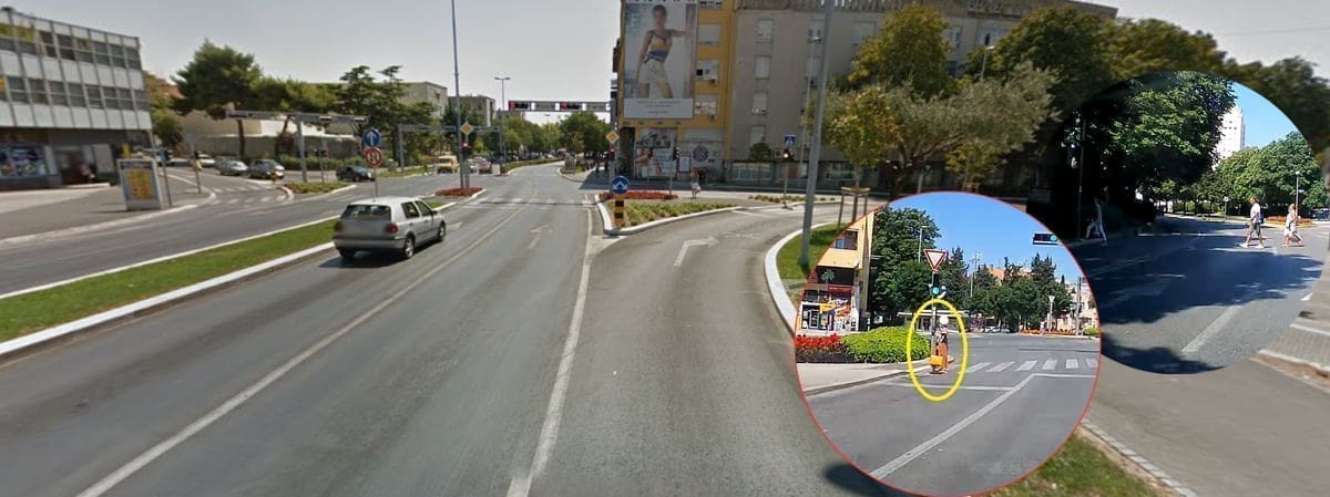 Pogledajte ovu nepodnošljivu lakoću prolaska pješaka u Splitu: na dva mjesta u 100 metara razlike
