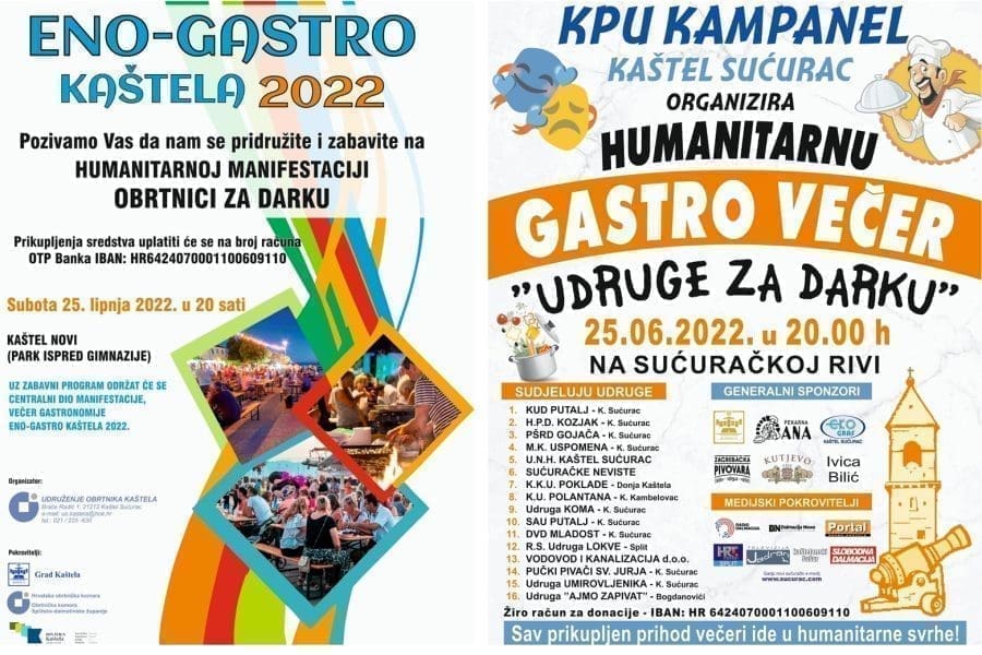 ODAZOVITE SE I POKAŽITE VELIKO SRCE Kaštelani organiziraju humanitarnu večer: "Prikupljena sredstva idu teško bolesnoj Darki"