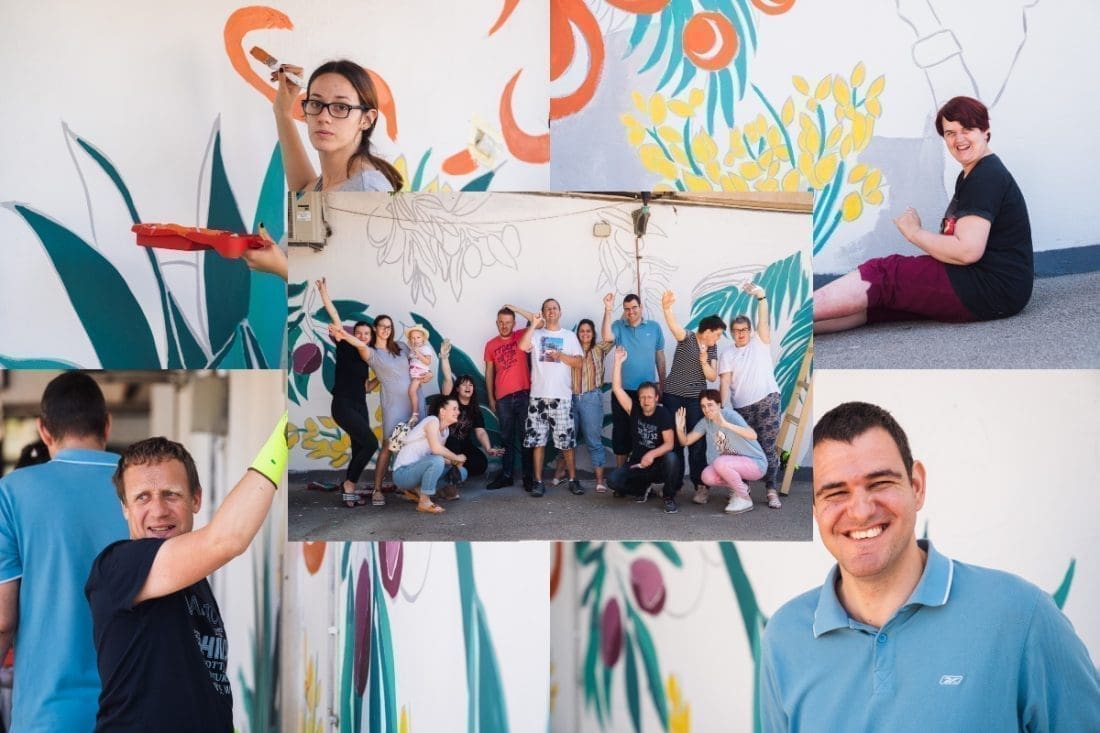 ZID NA SPLITU 3 USKORO U SASVIM NOVOM RUHU Studenti i korisnici COO Juraj Bonači udružili snage i uzeli kistove u ruke