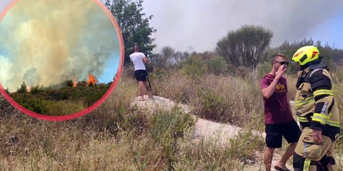 VIDEO Čak 23 vatrogasca četiriju društava gase požar kod Cityja: "Sjedio sam u kafiću, a onda je planulo..."