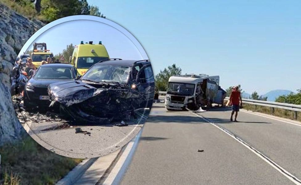 UŽASAN PRIZOR NA MAGISTRALI Krš i lom, slupala se četiri vozila. Promet u prekidu!