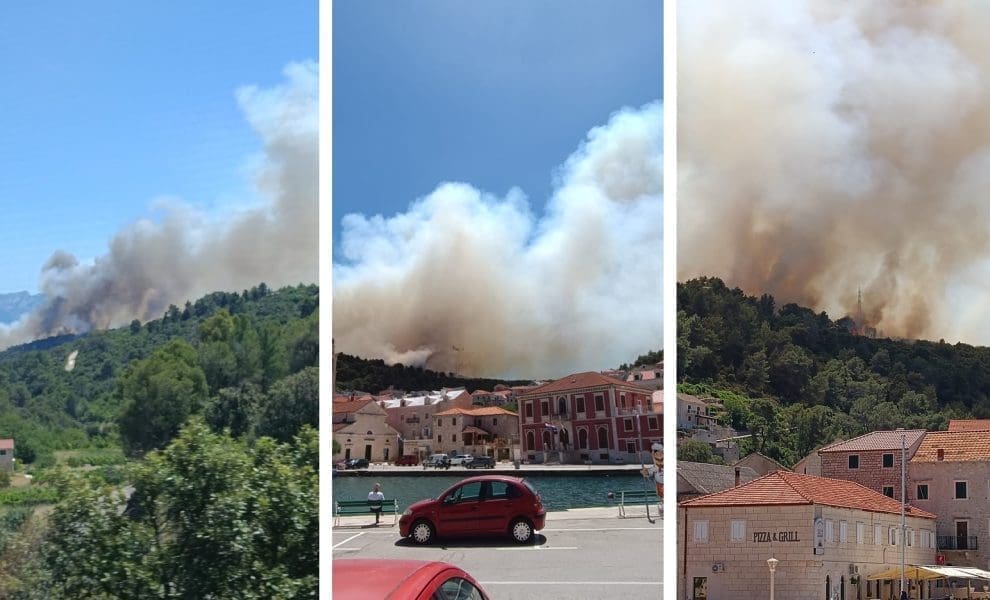 GOLEMI POŽAR NA BRAČU Sve snage su na terenu, kanader je u 'akciji'. Evo što smo saznali, donosimo najnovije informacije