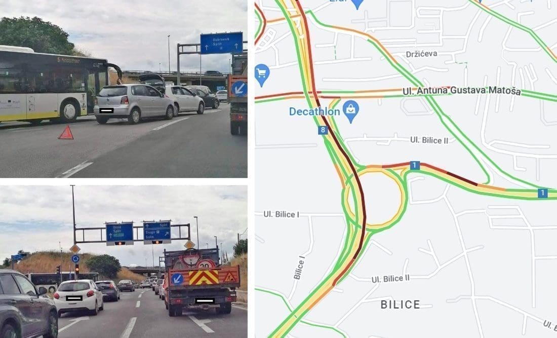 VELIKA GUŽVA U SOLINSKOM ROTORU Kilometarska kolona vozila, sporo se prometuje: "Dogodila se nesreća, potreban je oprez"