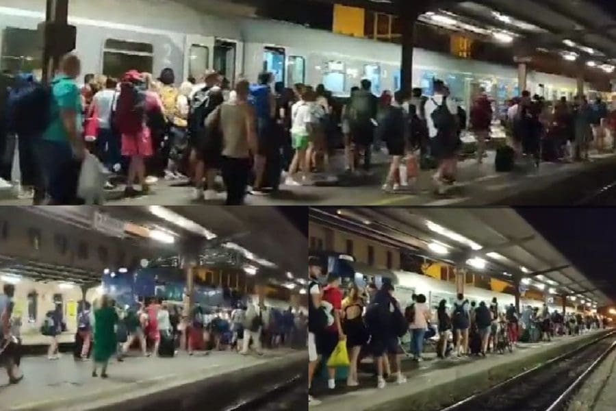 Pogledajte kaos na ukrcaju u noćni vlak za Split: "Čeka nas sedam sati pakla, nemamo gdje sjesti"