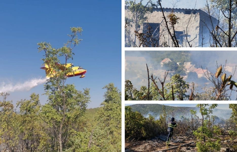 BUKTINJA U ZAGORI Vatra se približila kućama, brzom reakcijom vatrogasaca požar brzo lokaliziran!