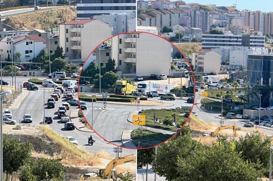 Šleper 'zapeo' u rotoru kod Malla: policija regulira promet, vlada prometni kaos