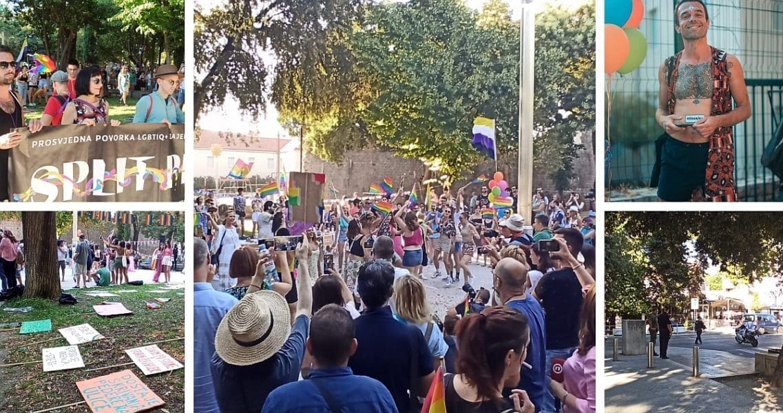 SPLITSKA PARADA PONOSA Okupilo se više stotina sudionika, stigli Ivošević, Klarić, Vidan... Čeka se dolazak Puljka