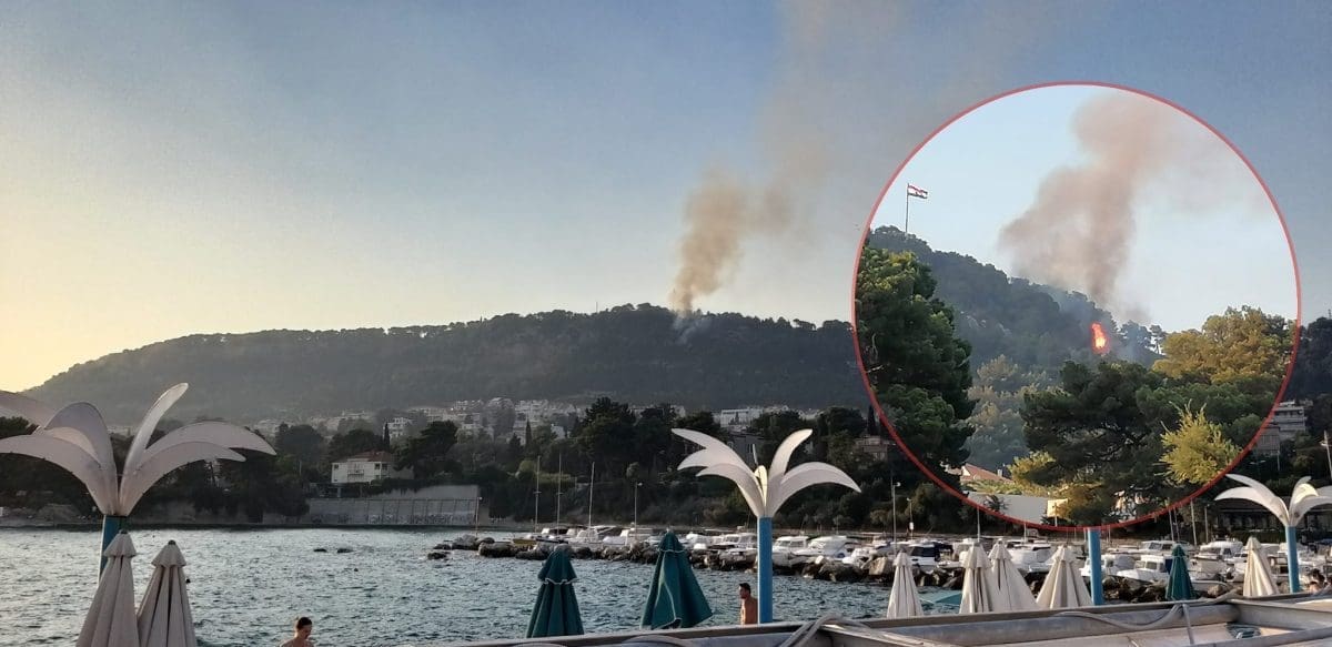 Požar na Marjanu: Planulo na samom vrhu, 20 vatrogasaca se izborilo s vatrenom stihijom